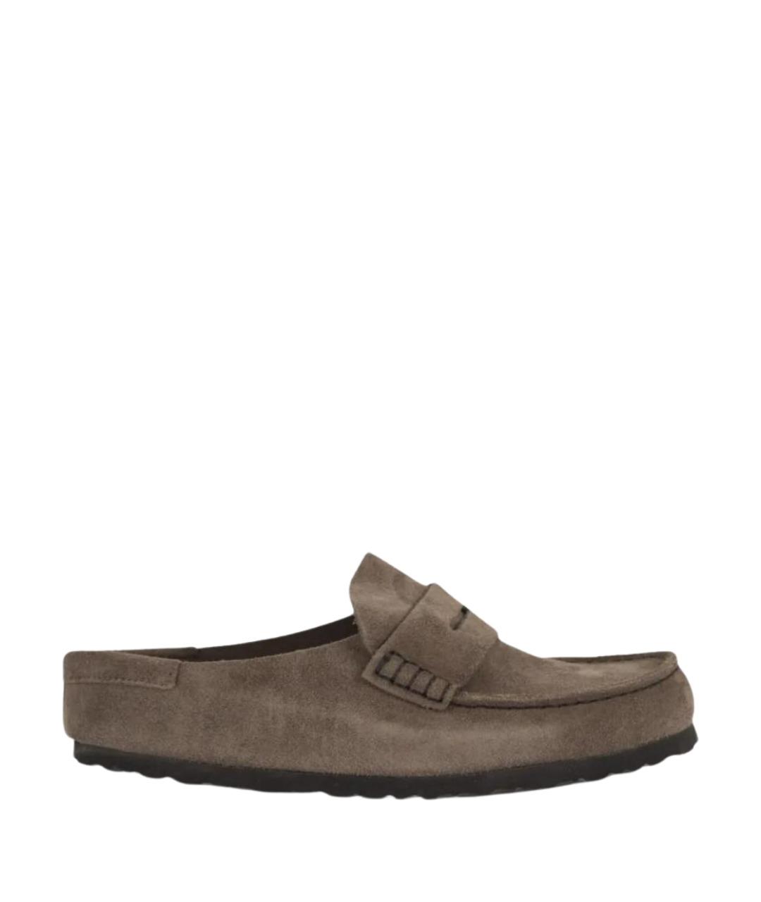 BIRKENSTOCK Серые замшевые сабо, фото 1