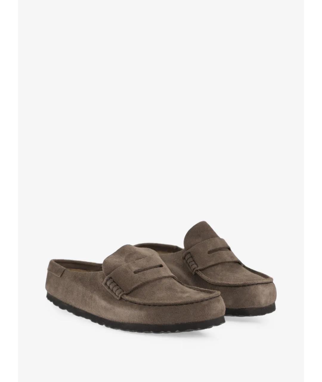 BIRKENSTOCK Серые замшевые сабо, фото 3