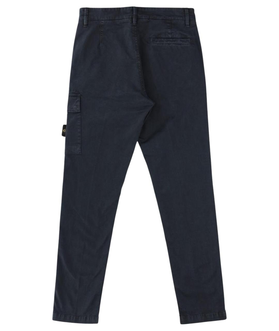 STONE ISLAND Темно-синие хлопковые брюки и шорты, фото 2