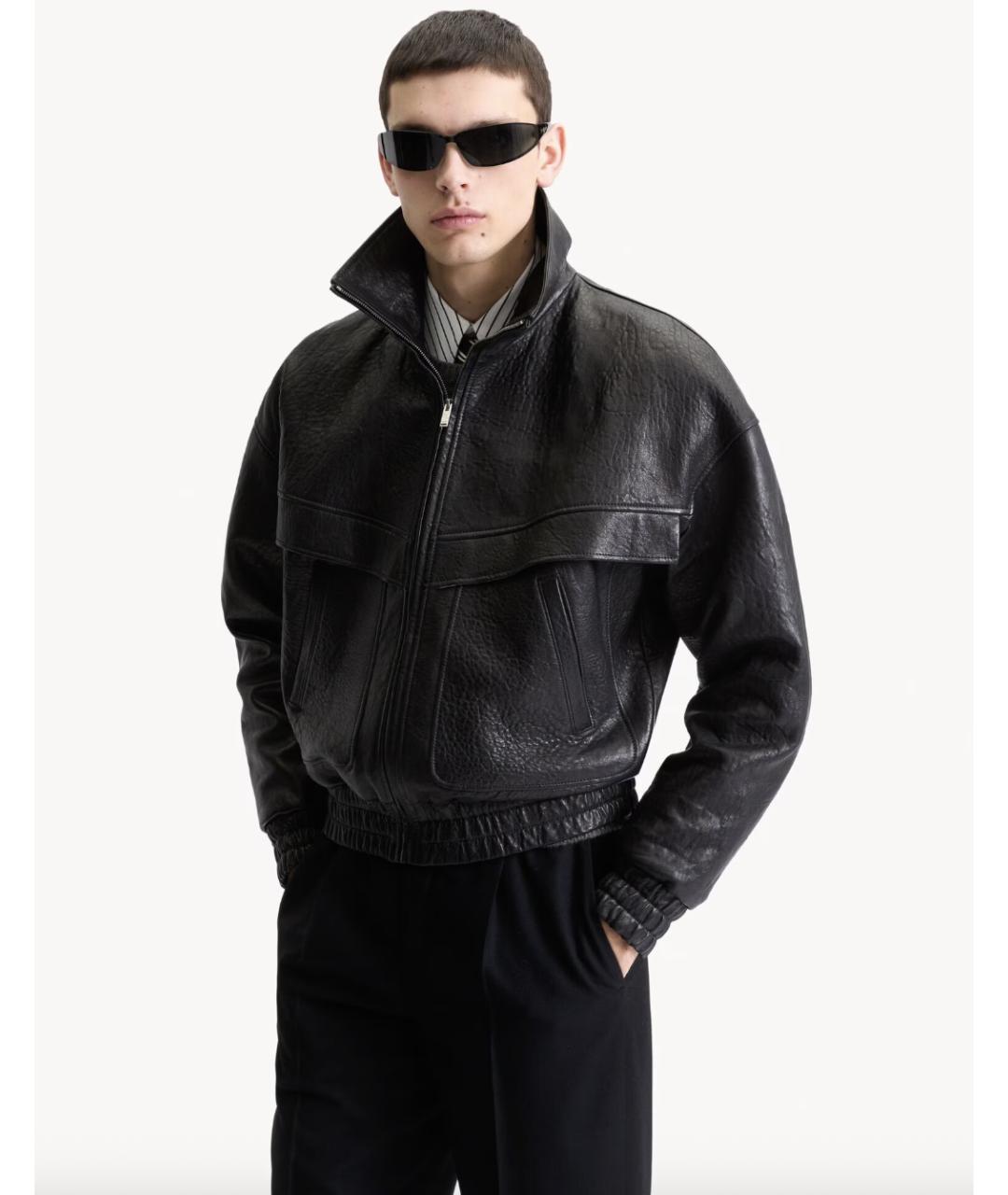 SAINT LAURENT Черная кожаная куртка, фото 6