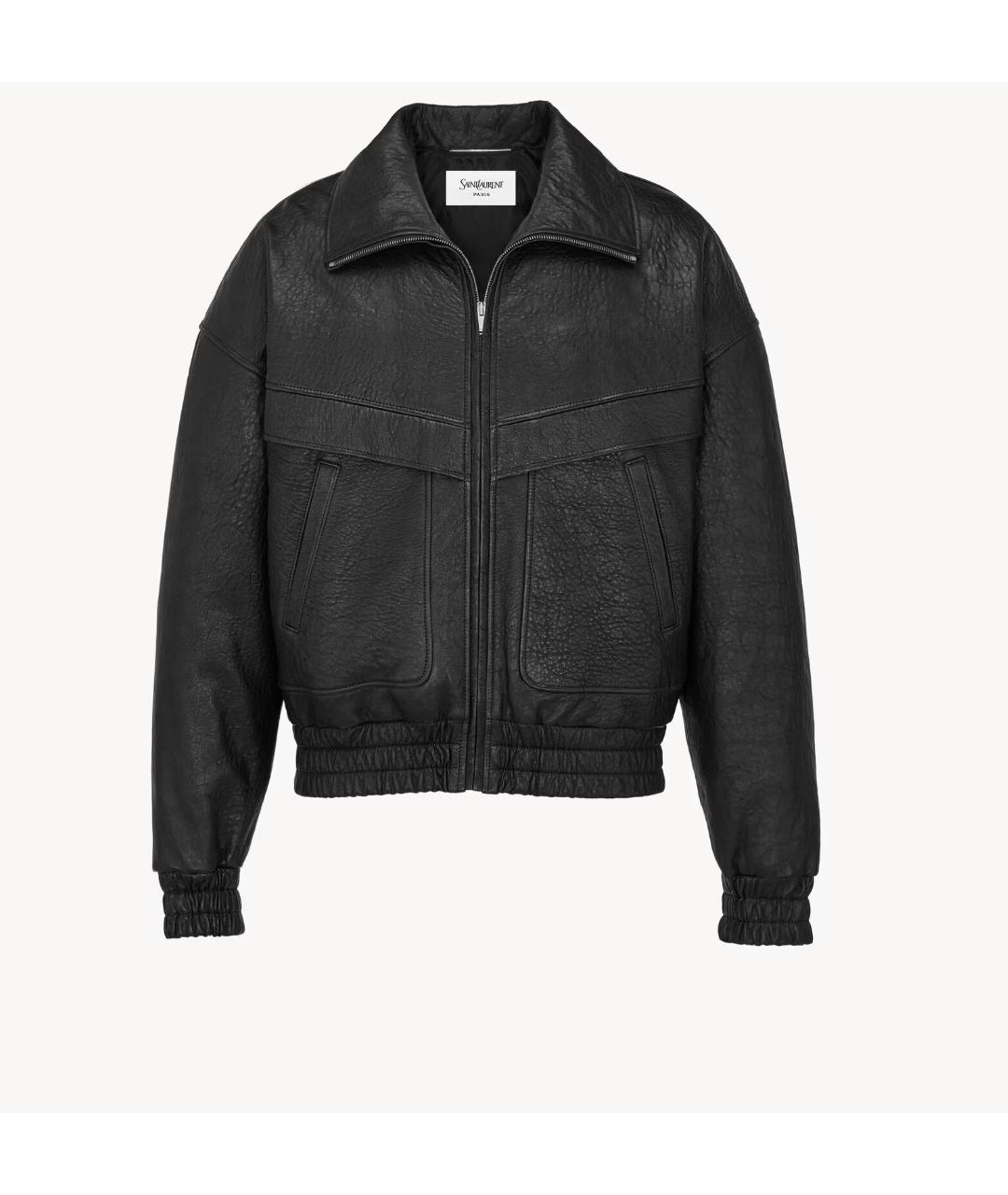 SAINT LAURENT Черная кожаная куртка, фото 7
