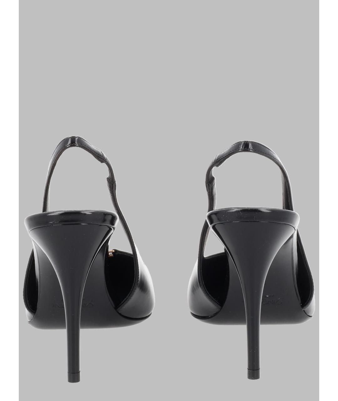 SAINT LAURENT Черные кожаные туфли, фото 3