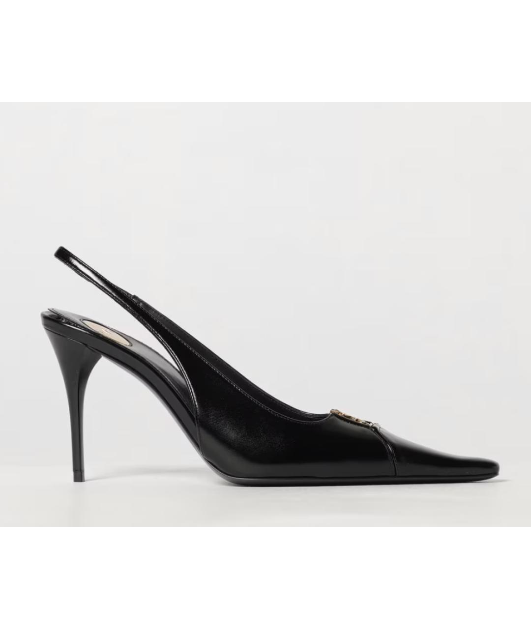 SAINT LAURENT Черные кожаные туфли, фото 4