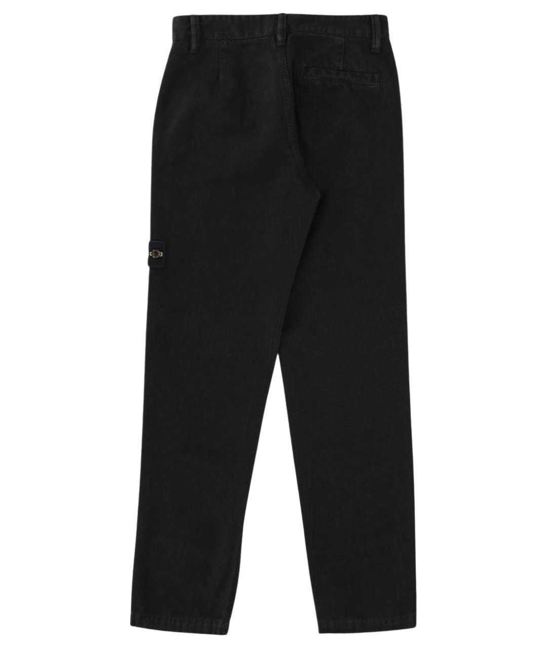 STONE ISLAND Черные хлопковые брюки и шорты, фото 2