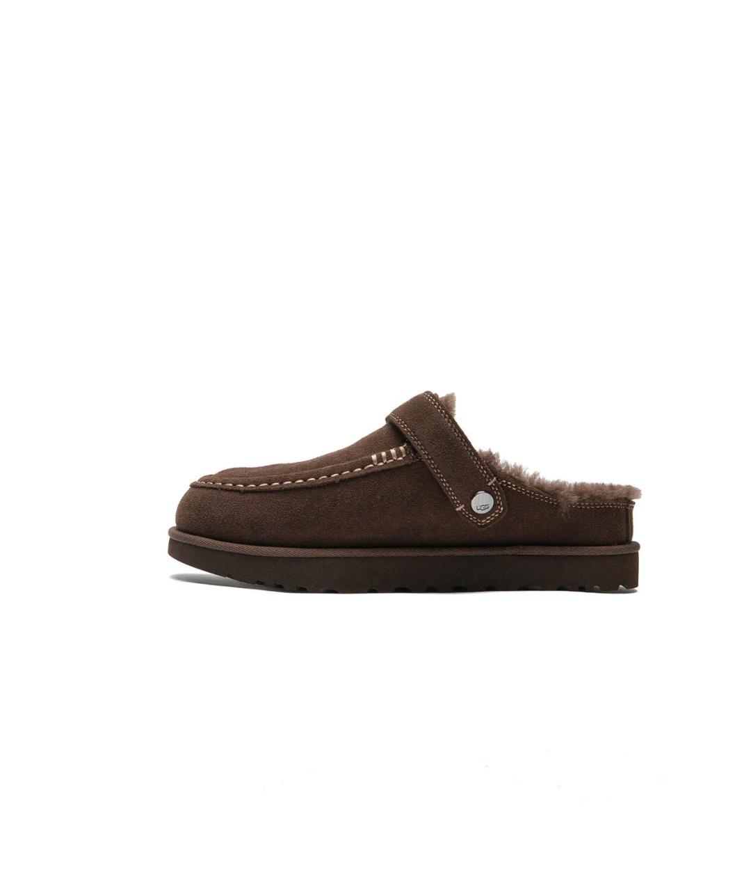 UGG Коричневые замшевые сабо, фото 2