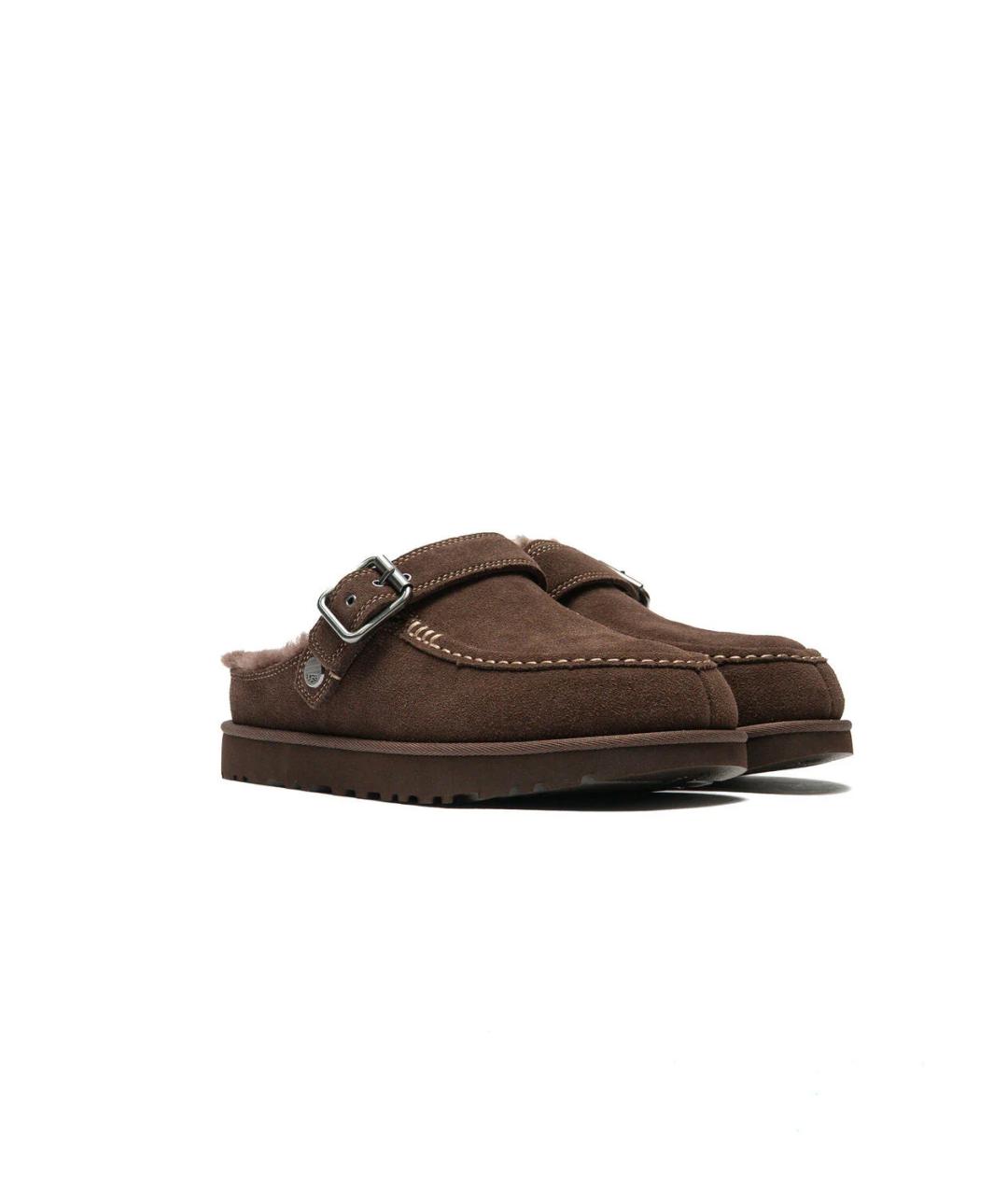 UGG Коричневые замшевые сабо, фото 3