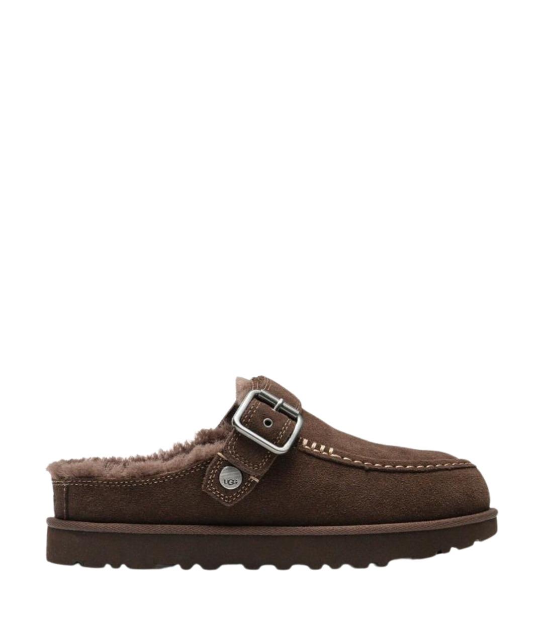 UGG Коричневые замшевые сабо, фото 1