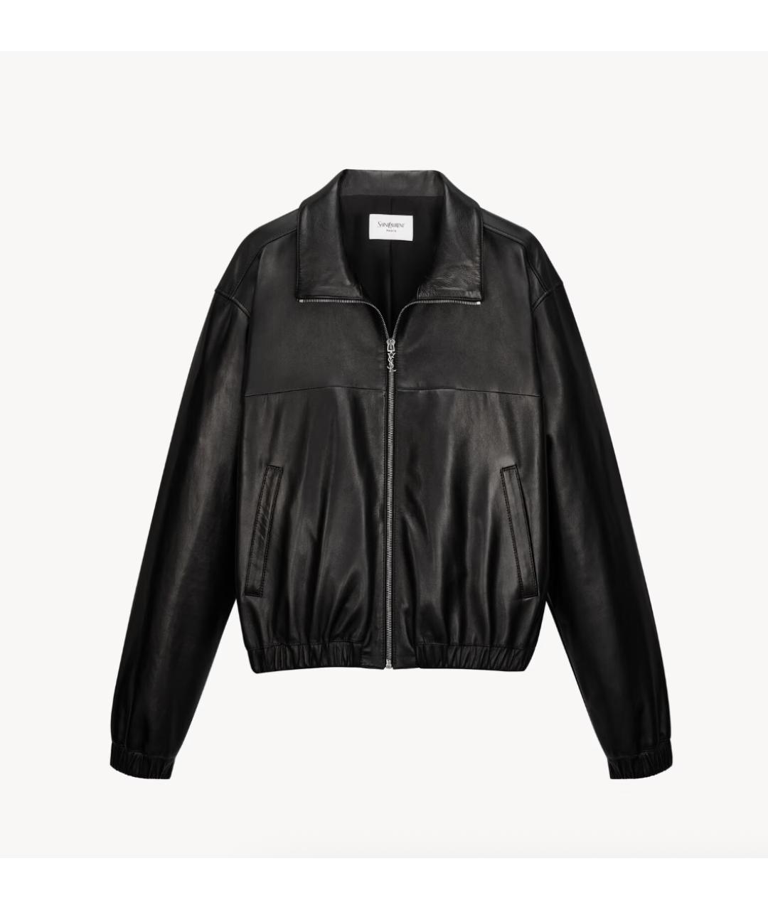 SAINT LAURENT Черная кожаная куртка, фото 2
