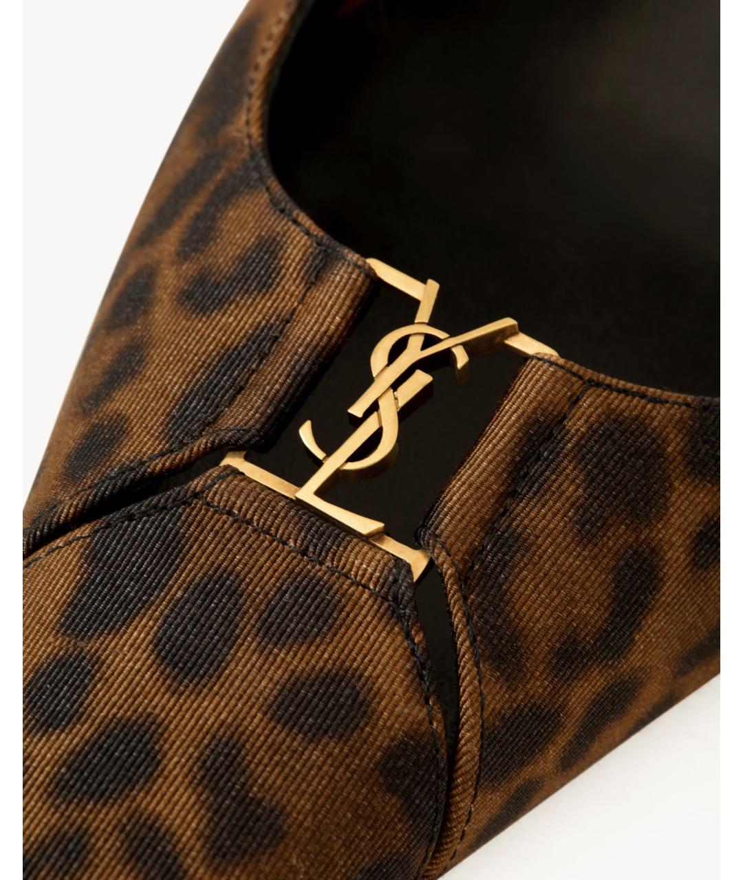 SAINT LAURENT Мульти текстильные туфли, фото 4