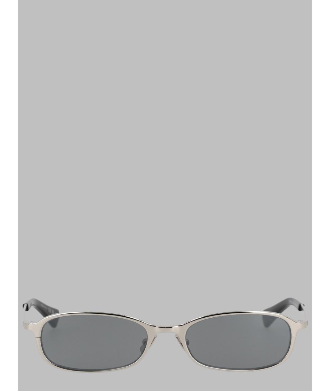 SAINT LAURENT Серебряные металлические солнцезащитные очки, фото 3