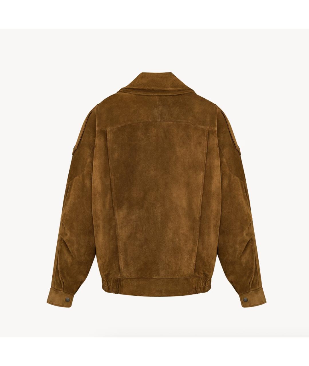 SAINT LAURENT Коричневая замшевая куртка, фото 3