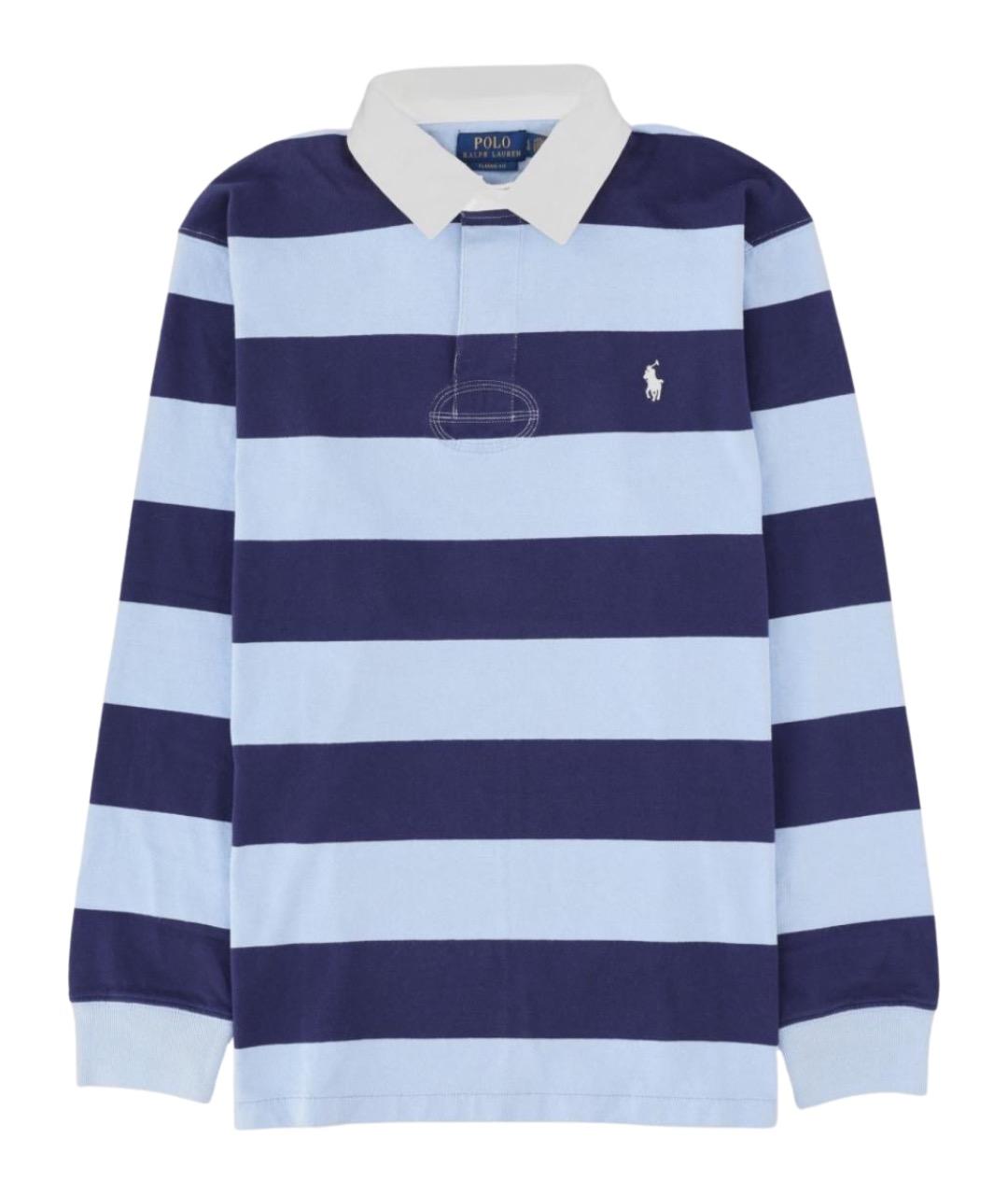 POLO RALPH LAUREN Мульти хлопковое поло с длинным рукавом, фото 1