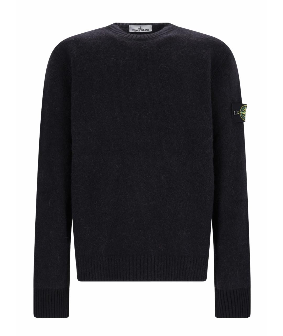 STONE ISLAND Черный шерстяной джемпер / свитер, фото 1