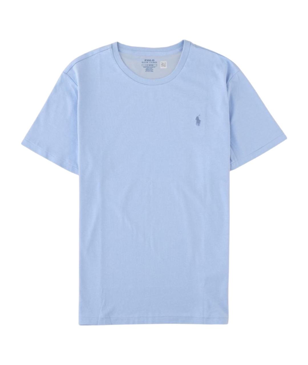 POLO RALPH LAUREN Голубая хлопковая футболка, фото 1