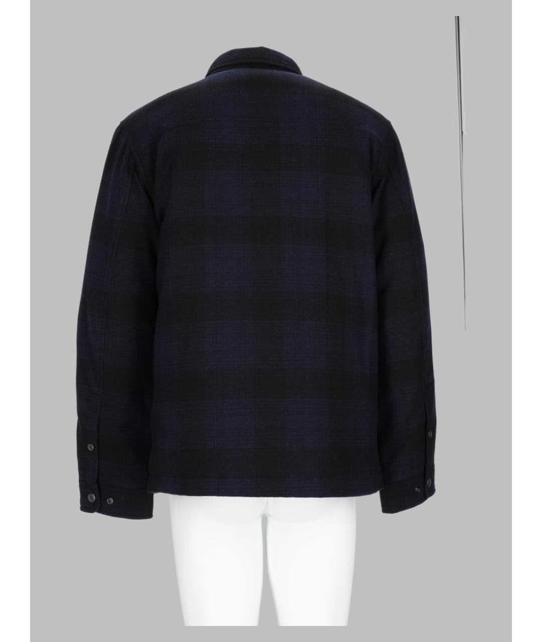 WOOLRICH Синяя шерстяная кэжуал рубашка, фото 2