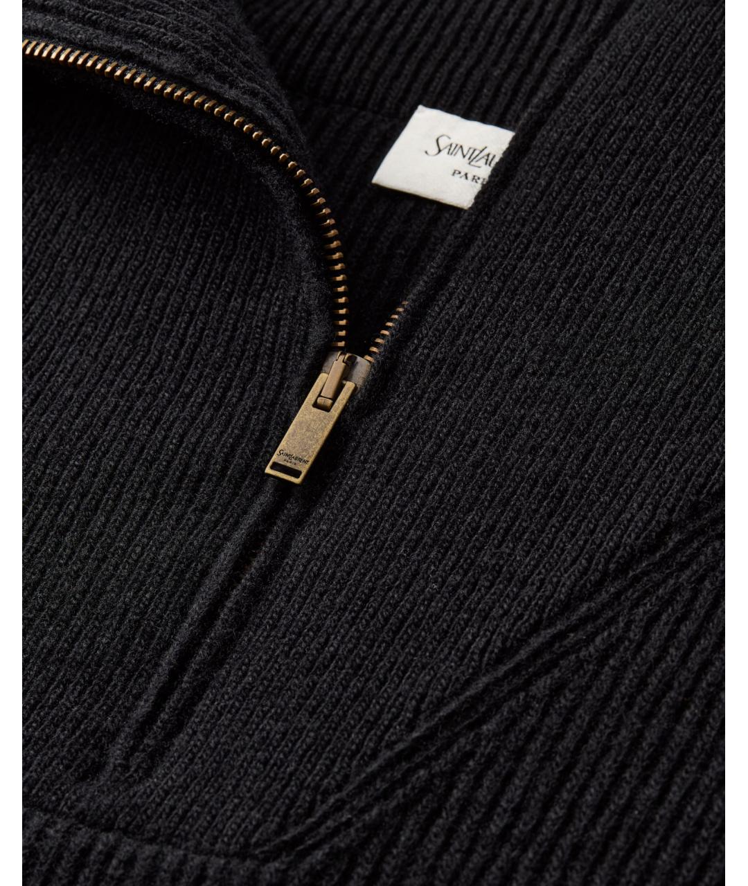 SAINT LAURENT Черный шерстяной джемпер / свитер, фото 4