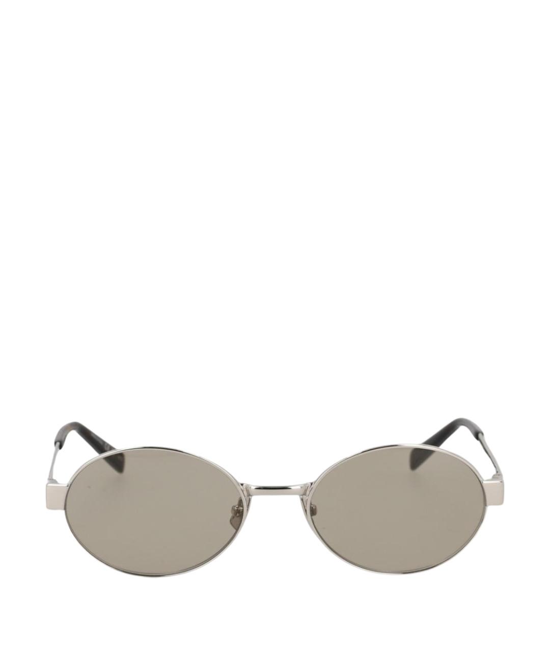 SAINT LAURENT Серебряные металлические солнцезащитные очки, фото 1