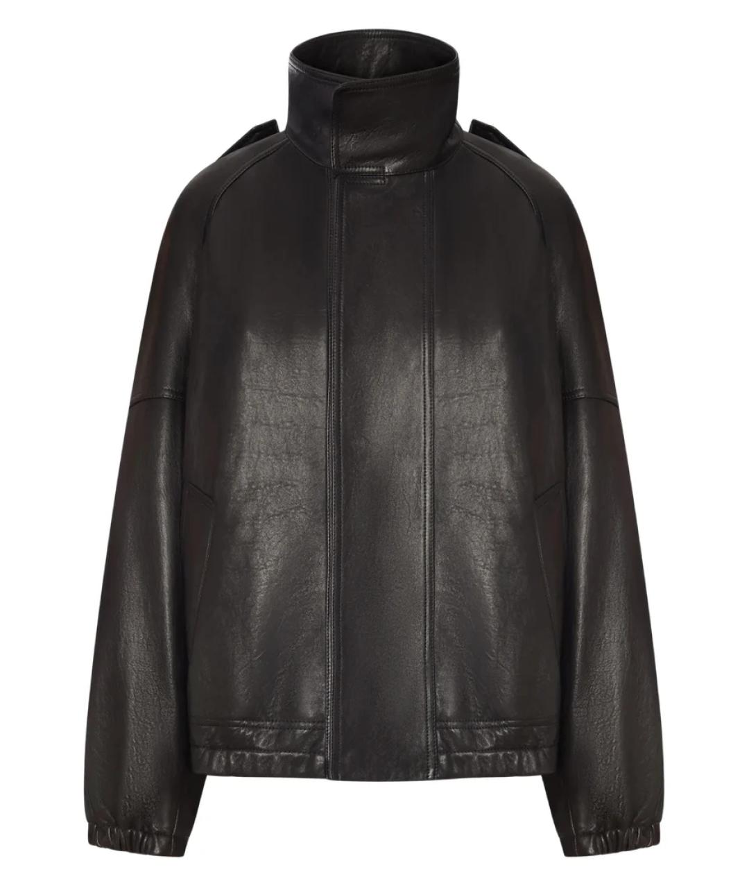 SAINT LAURENT Черная кожаная куртка, фото 1