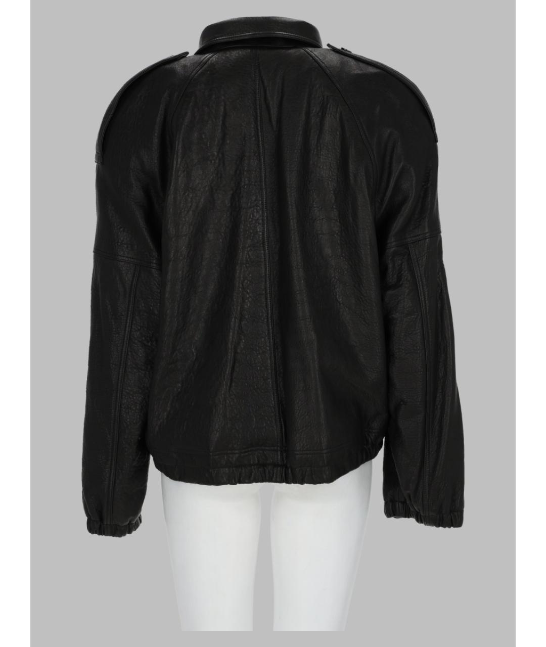 SAINT LAURENT Черная кожаная куртка, фото 3