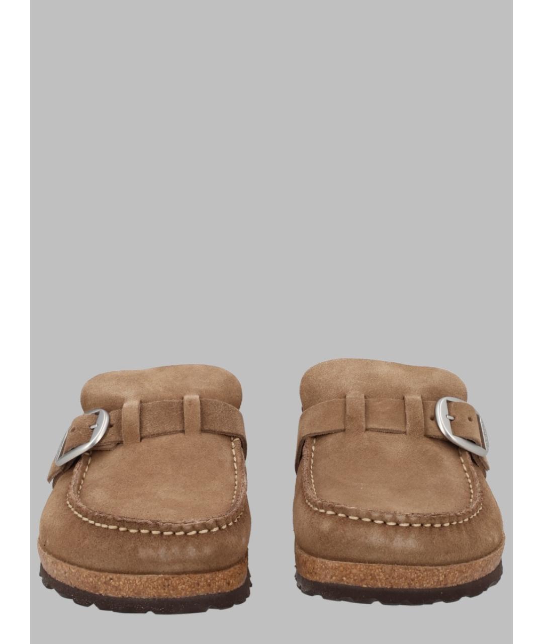 BIRKENSTOCK Коричневые замшевые мюли, фото 2