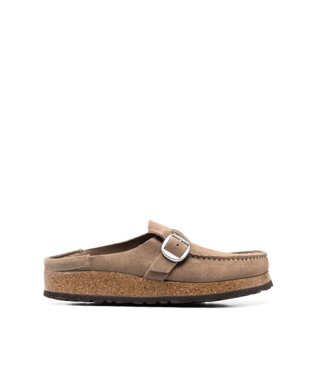BIRKENSTOCK Коричневые замшевые мюли, фото 1