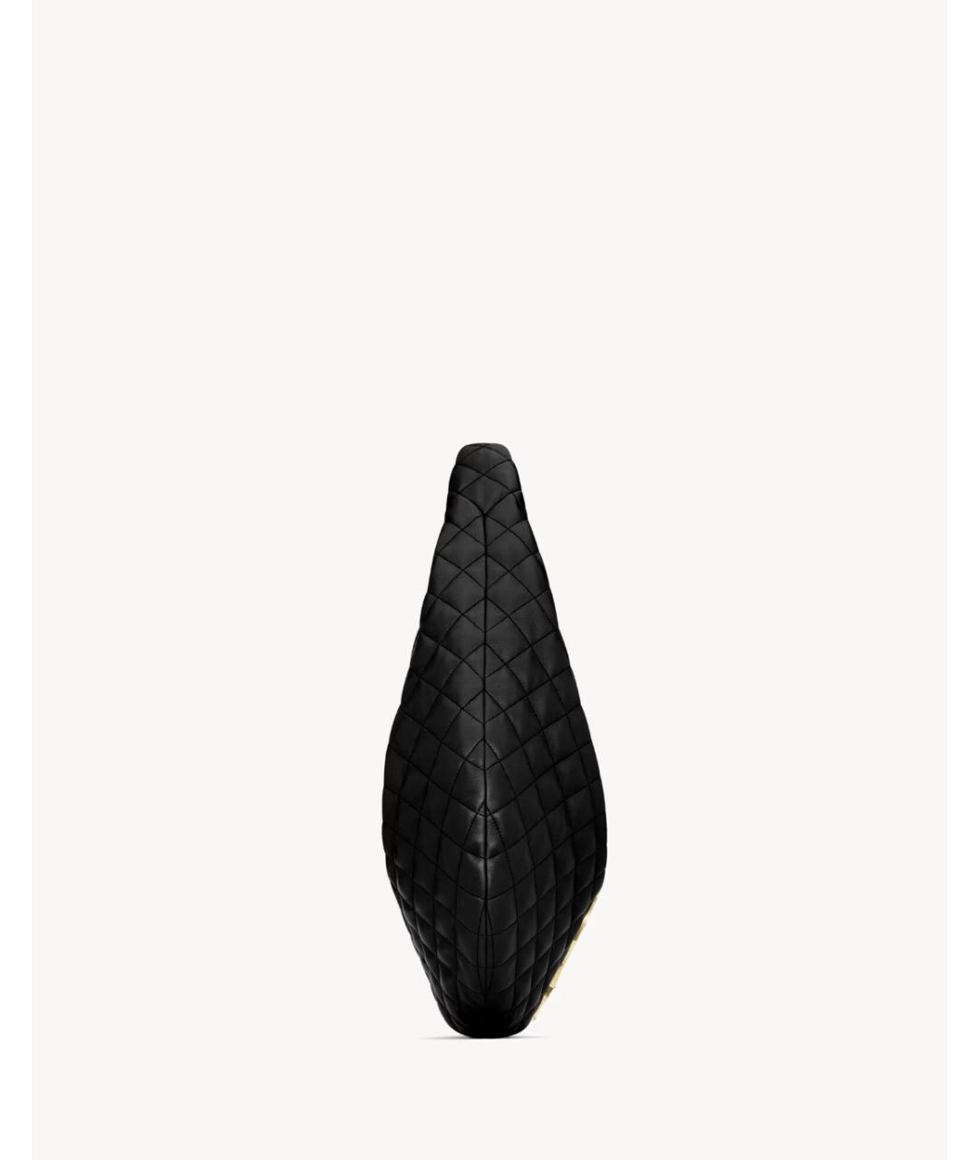 SAINT LAURENT Черная кожаная сумка тоут, фото 3