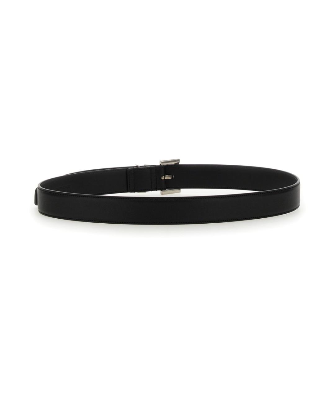 SAINT LAURENT Черный кожаный ремень, фото 3