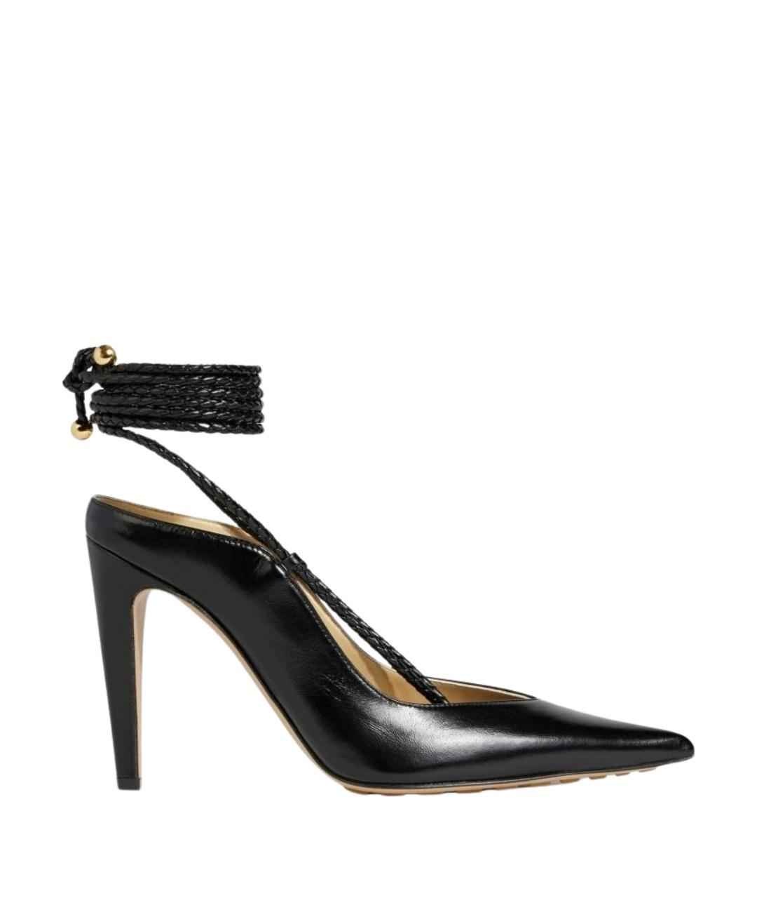 BOTTEGA VENETA Черные кожаные туфли, фото 1