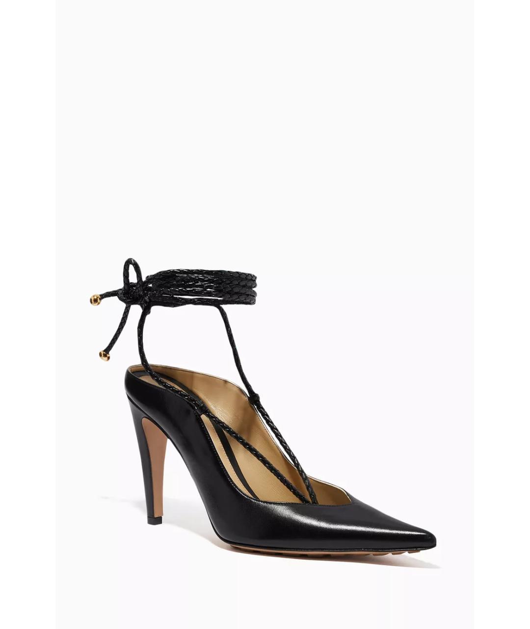 BOTTEGA VENETA Черные кожаные туфли, фото 2