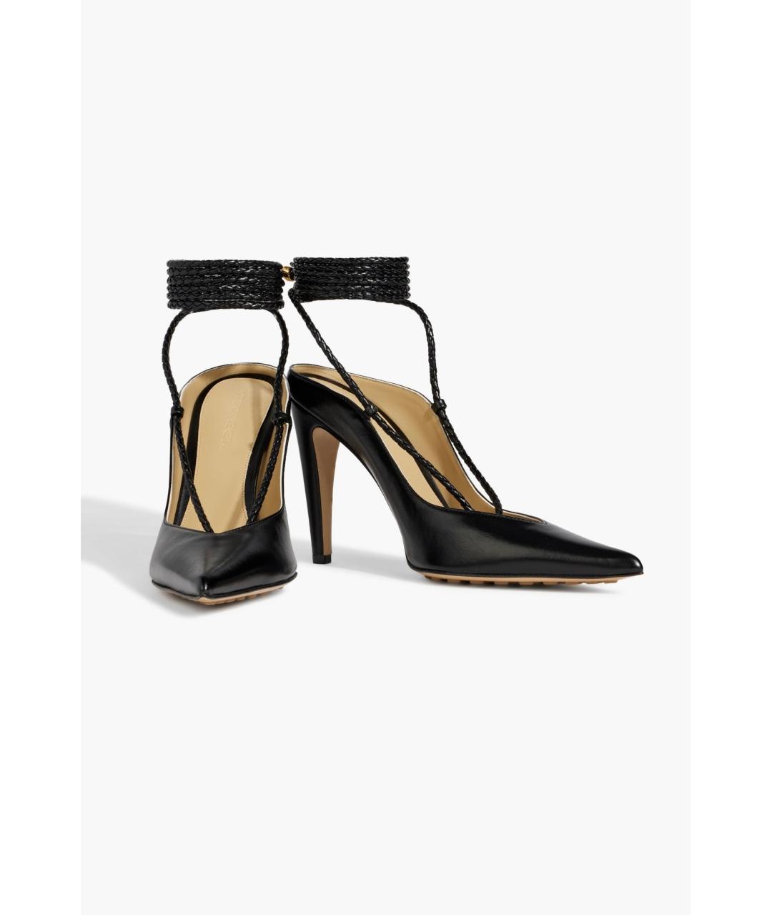 BOTTEGA VENETA Черные кожаные туфли, фото 3