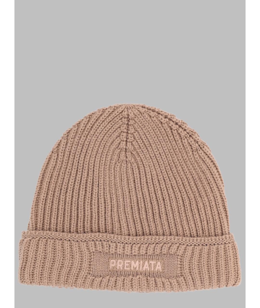 PREMIATA Бежевая шерстяная шапка, фото 3