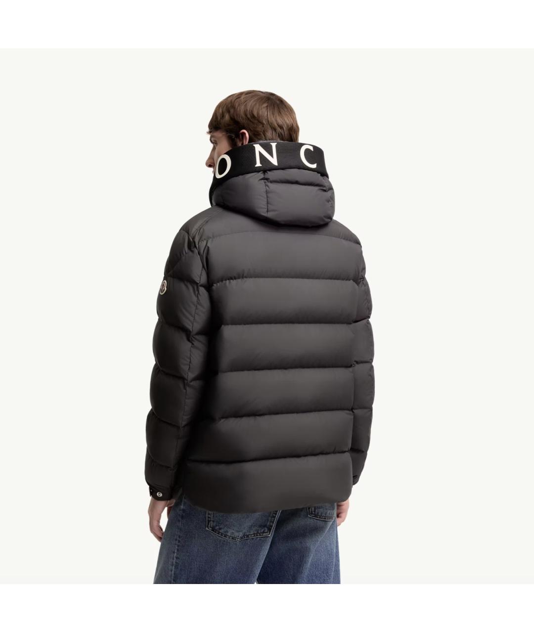 MONCLER Черная полиэстеровая куртка, фото 4