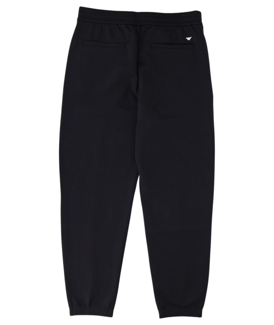 EMPORIO ARMANI Синие хлопковые повседневные брюки, фото 2