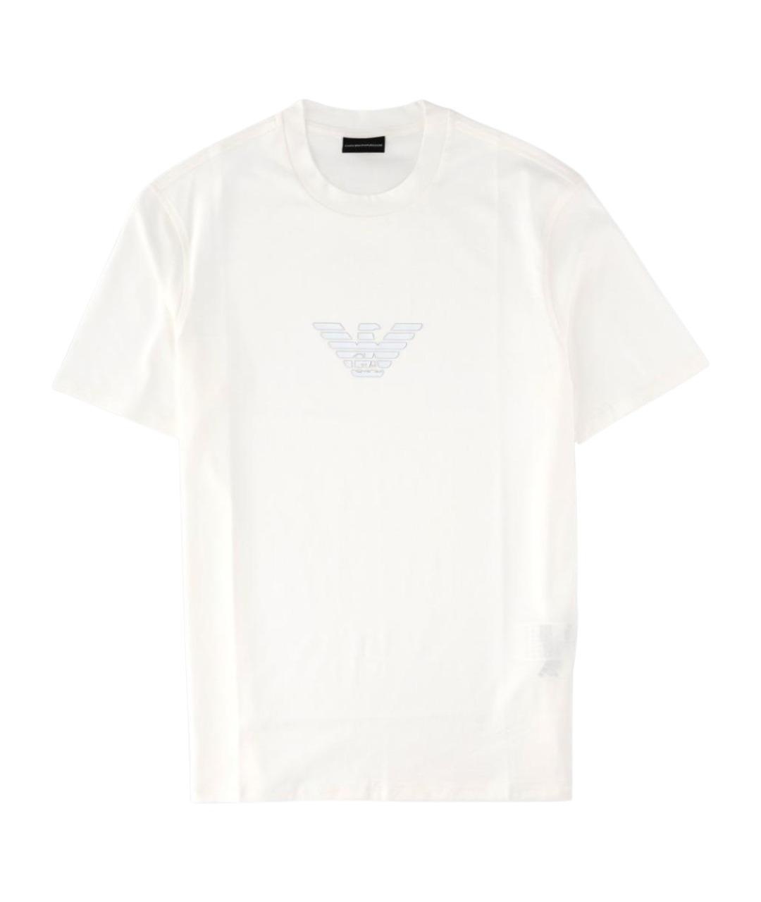 EMPORIO ARMANI Белая хлопковая футболка, фото 1