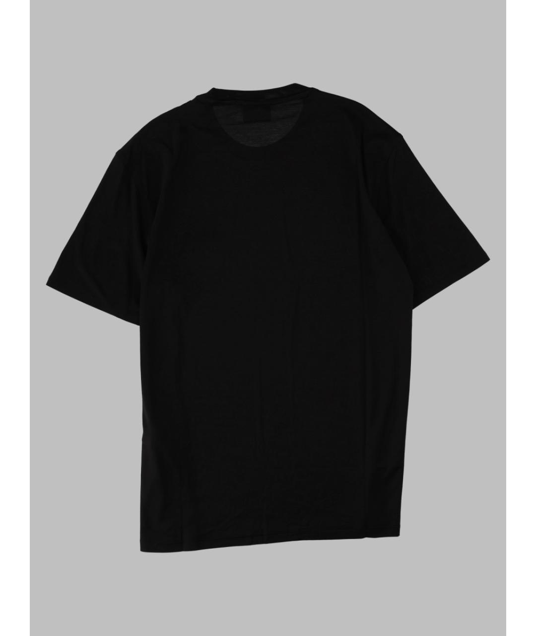 EMPORIO ARMANI Черная хлопковая футболка, фото 2