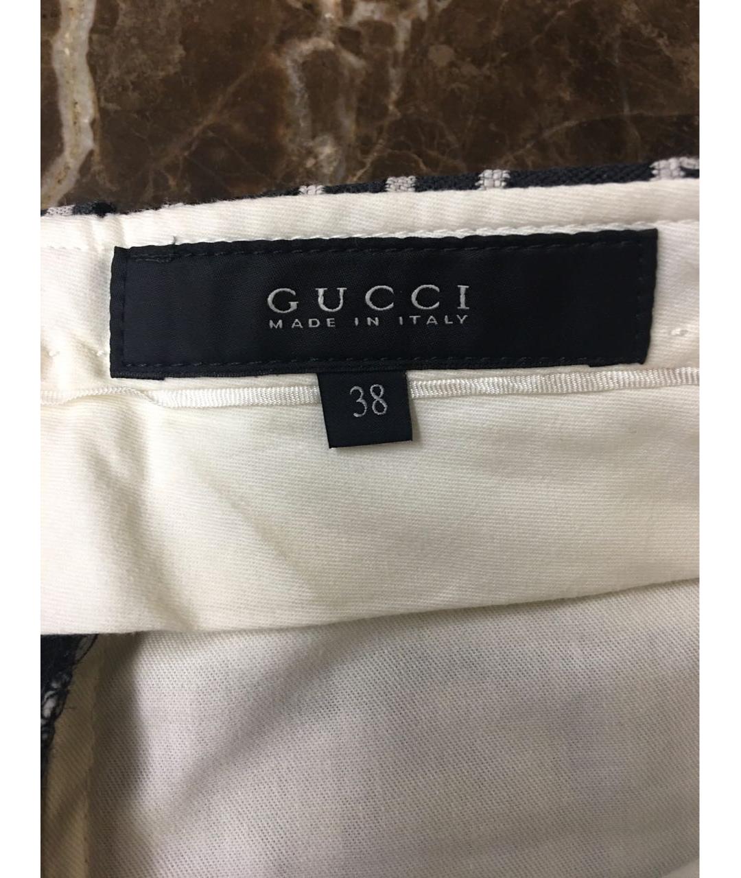 GUCCI Мульти шерстяные брюки узкие, фото 3