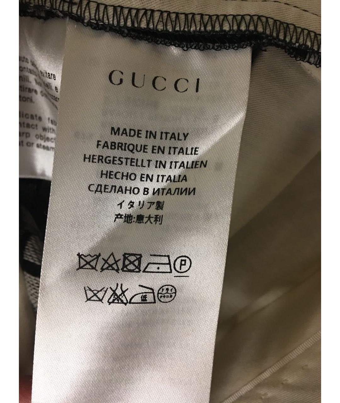 GUCCI Мульти шерстяные брюки узкие, фото 4