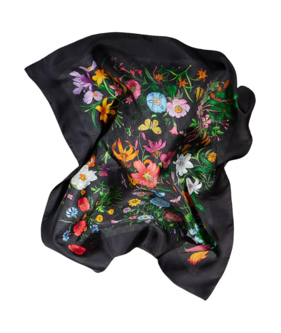 GUCCI Черный шарф, фото 2