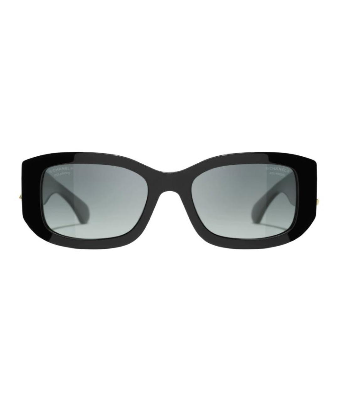 CHANEL Черные пластиковые солнцезащитные очки, фото 1