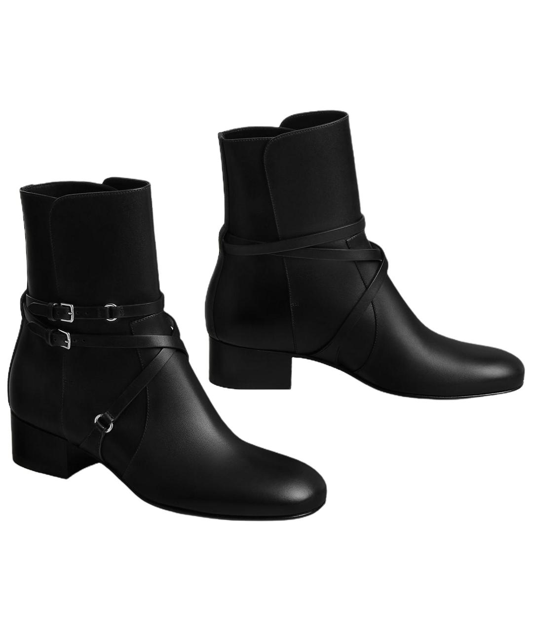 HERMES Черные ботильоны, фото 3