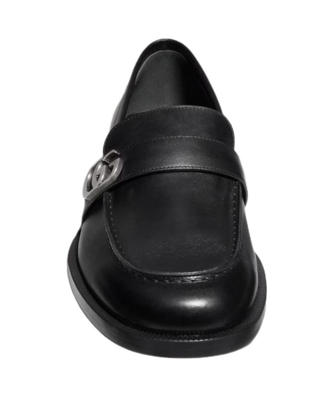 GUCCI Черные кожаные лоферы, фото 4