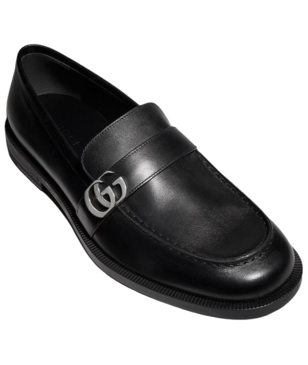 GUCCI Черные кожаные лоферы, фото 5