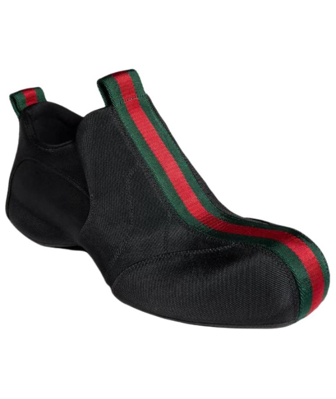 GUCCI Черные низкие кроссовки / кеды, фото 3