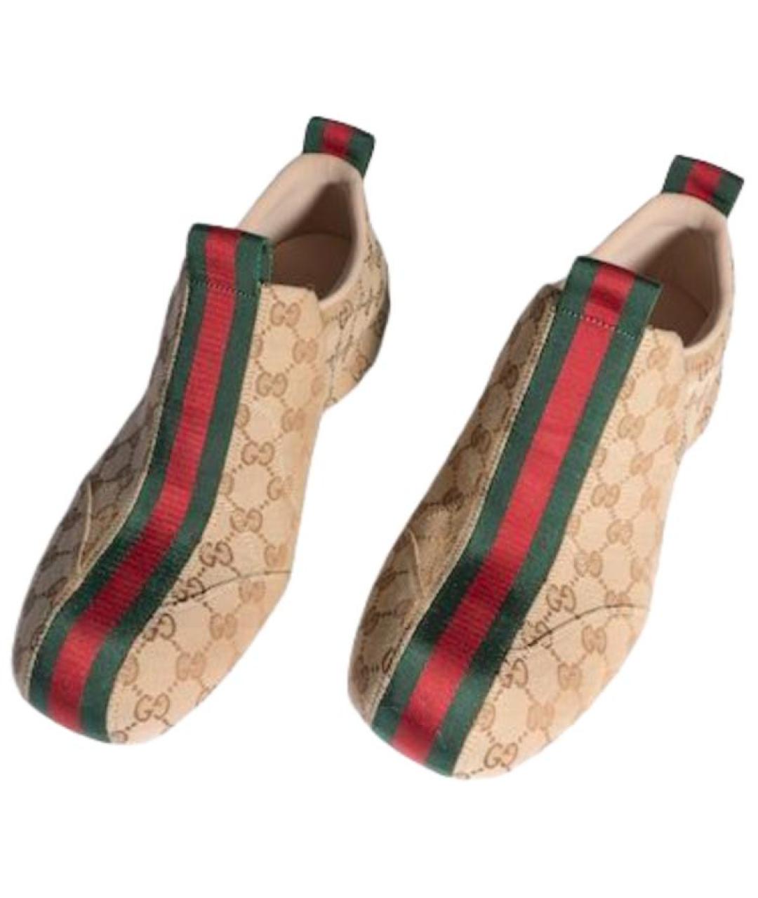 GUCCI Коричневые низкие кроссовки / кеды, фото 5