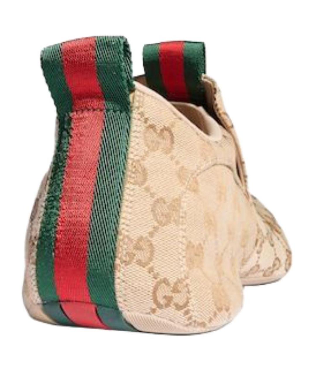 GUCCI Коричневые низкие кроссовки / кеды, фото 4