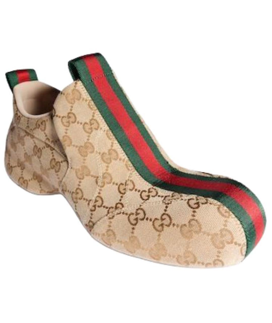 GUCCI Коричневые низкие кроссовки / кеды, фото 3
