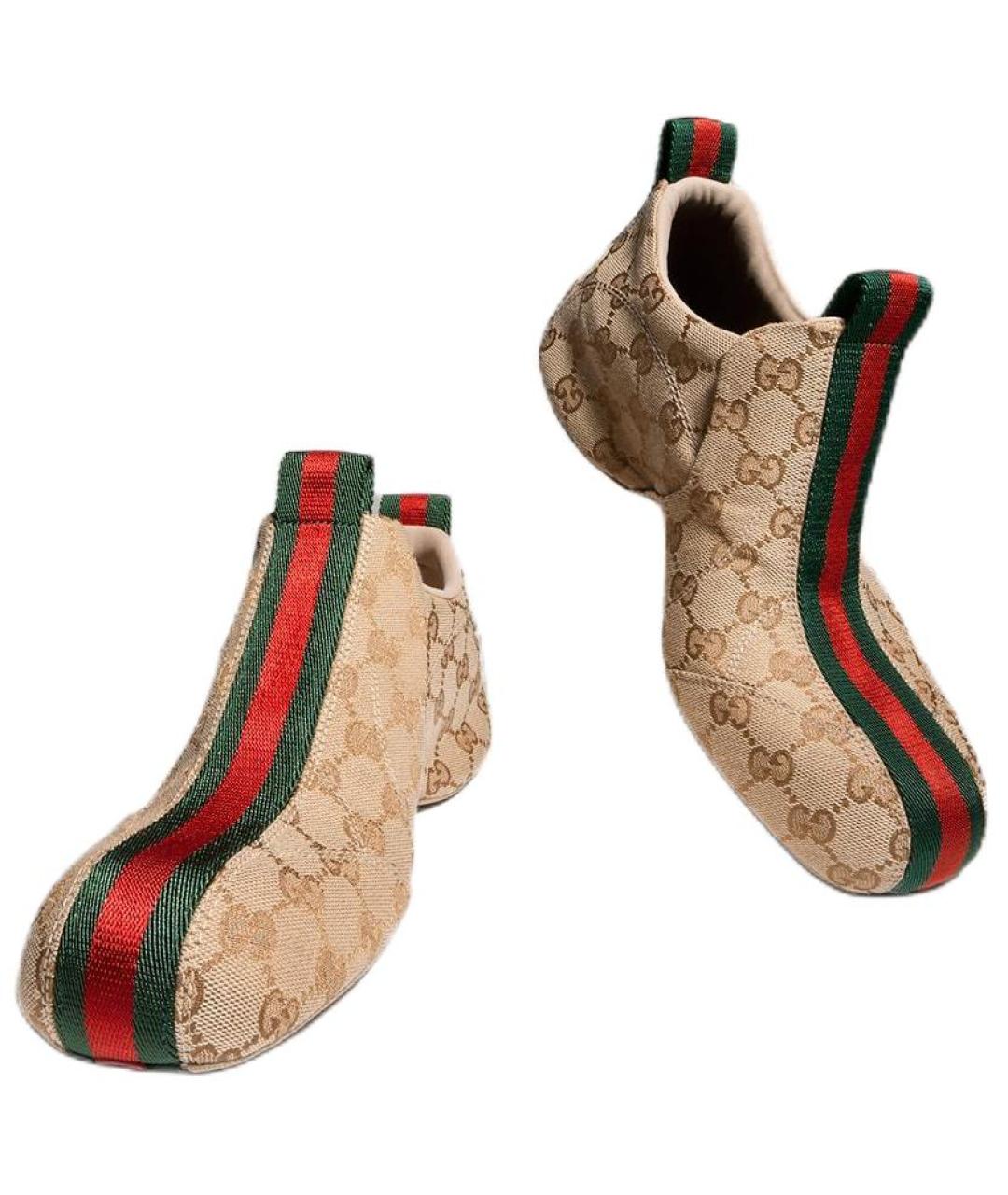 GUCCI Бежевые кроссовки, фото 4