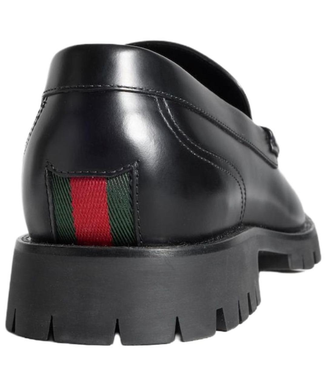 GUCCI Черные кожаные лоферы, фото 5