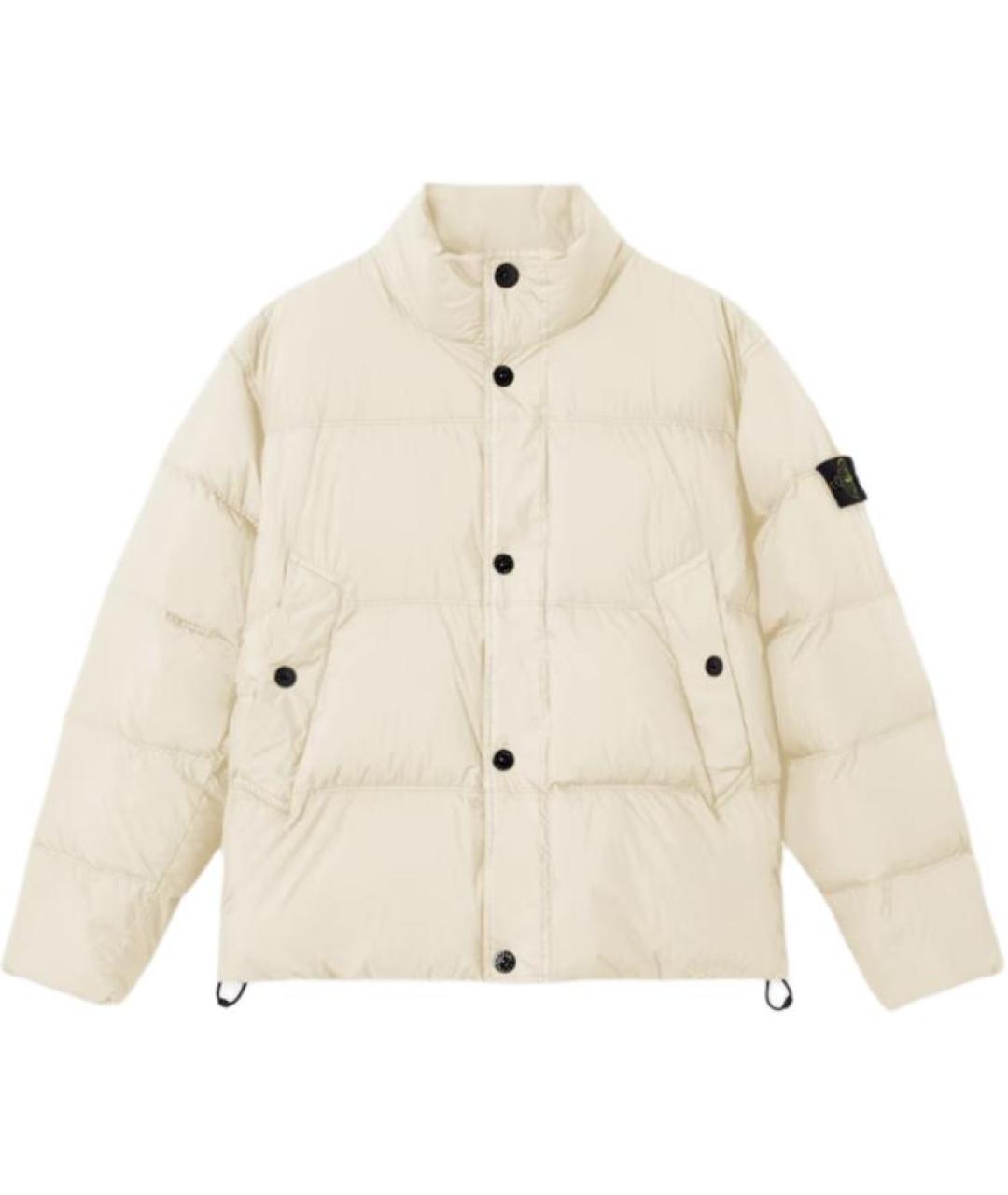 STONE ISLAND Бежевый пуховик, фото 1