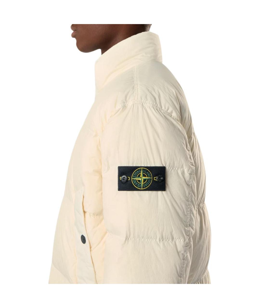 STONE ISLAND Бежевый пуховик, фото 5